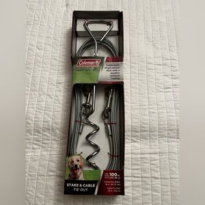 Coleman Red Stake & Cable Tie Out